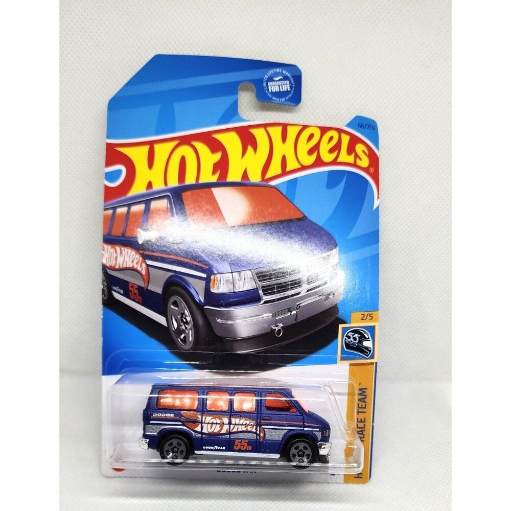 Mattel Hot Wheels HW 55 Race Team 2/5 Dodge Van 2020 Blue Goodyear Diecast Car